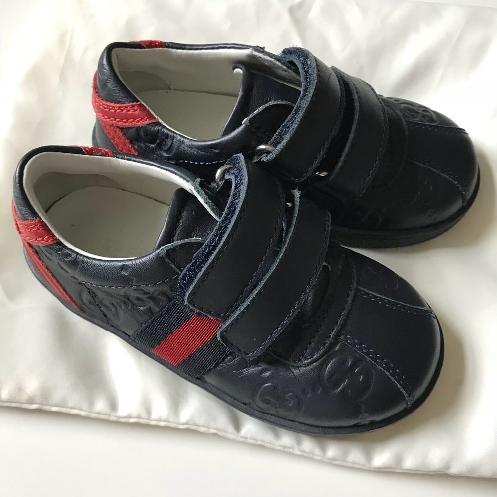 Gucci Baby Toddler Boys Shoes Leather Sz 22 Authen